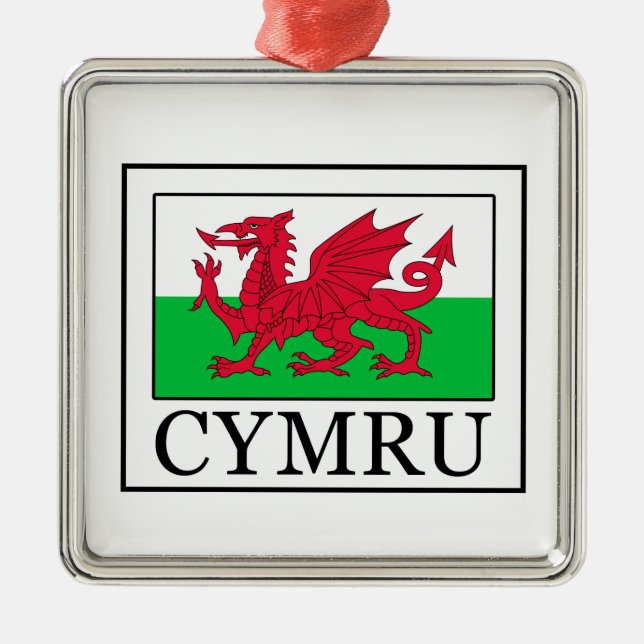 Cymru Metal Tree Decoration (Front)