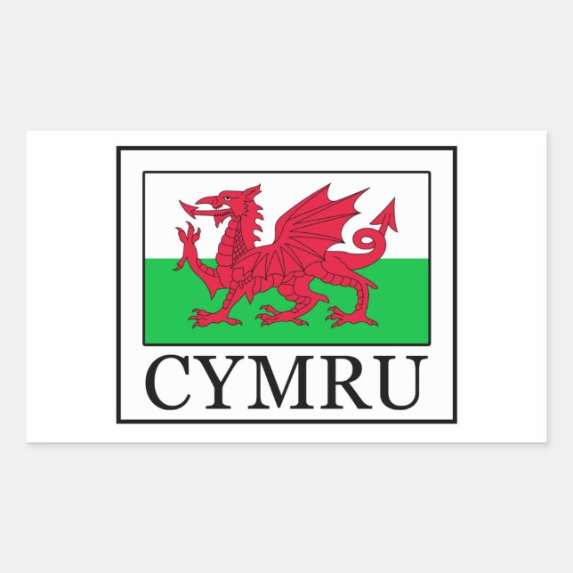 Cymru Rectangular Sticker (Front)