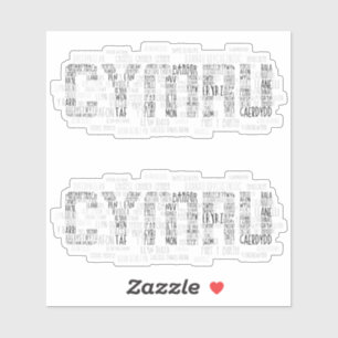 Cymru Wales Place names & Landmarks Word Art