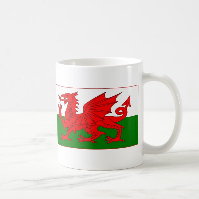 Cymru - Welsh Flag Coffee Mug (Right)