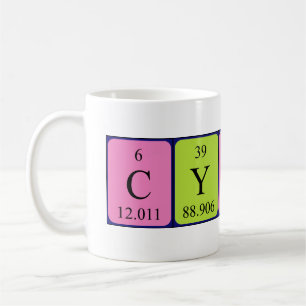 Cyndi periodic table name mug
