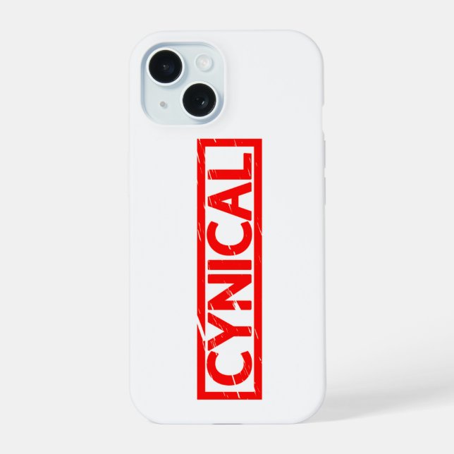 Cynical Stamp iPhone 15 Case (Back)