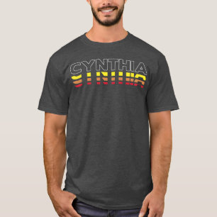 Cynthia First Name Funny Vintage Sunset Cynthia fa T-Shirt