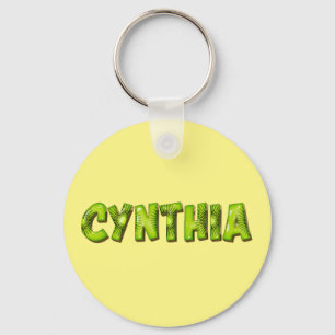 Cynthia Name Kiwi Design Keychain