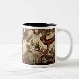 Cypress by Kano Eitoku, Muromanchi period Two-Tone Coffee Mug