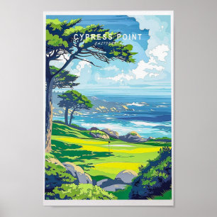 Cypress California Travel Wall Decor Poster