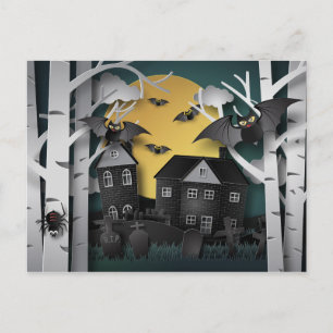 Cypress Forest, Cemetery and Bats Postcard