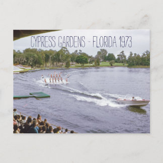 Cypress Gardens Water Ski Show Vintage Inspired Postcard