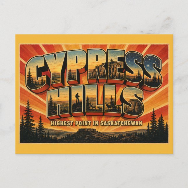 Cypress Hills Interprovincial Park Saskatchewan  Postcard (Front)