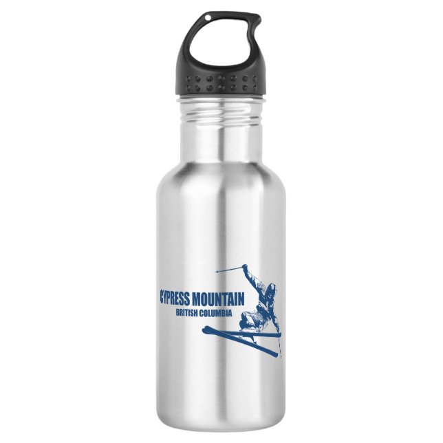 Cypress Mountain British Columbia Skier 532 Ml Water Bottle (Front)