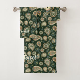 Cypress Paisley Pattern Bath Towel Set