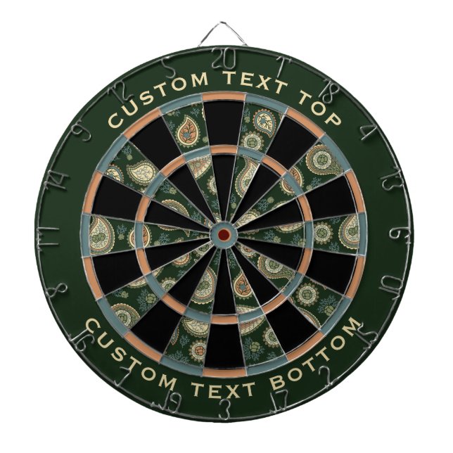 Cypress Paisley Pattern Dartboard (Front)