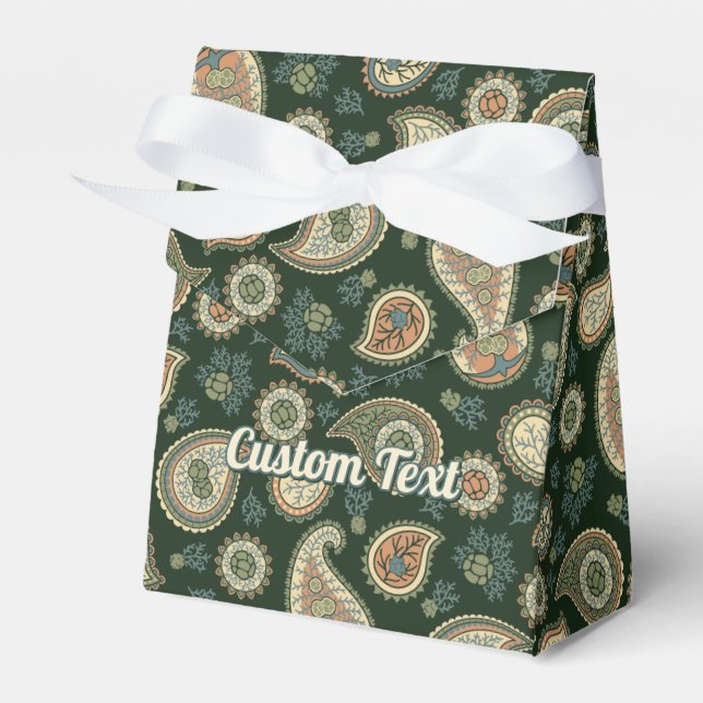 Cypress Paisley Pattern Favour Box (Front Side)