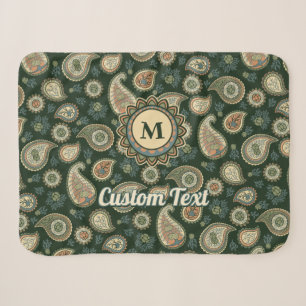 Cypress Paisley Pattern Sherpa Blanket