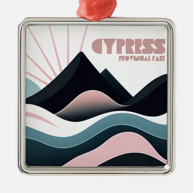 Cypress Provincial Park Coloured Hills Metal Ornament (Front)