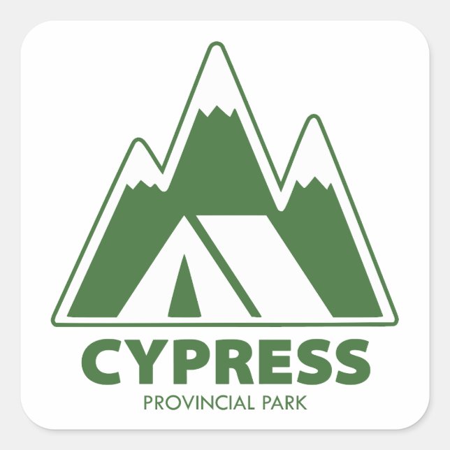 Cypress Provincial Park Mountains Camping Square Sticker (Front)