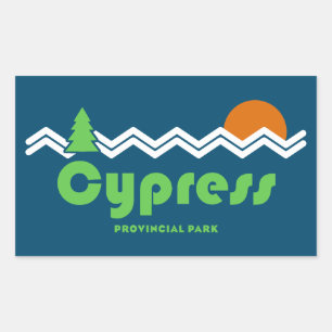 Cypress Provincial Park Retro Rectangular Sticker