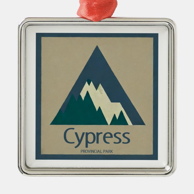 Cypress Provincial Park Rustic Metal Ornament (Front)