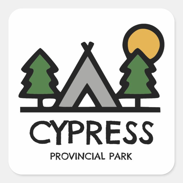 Cypress Provincial Park Square Sticker (Front)