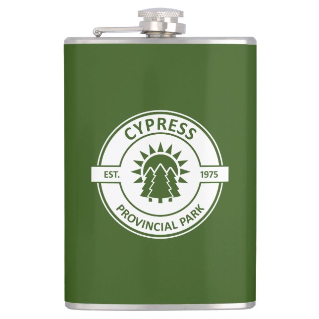 Cypress Provincial Park Sun Trees Hip Flask (Front)