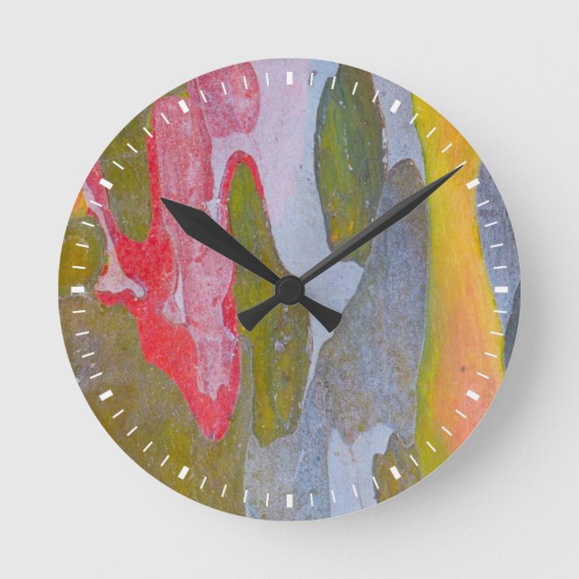 Cypress tree bark patterns, Italy Round Clock (Front)