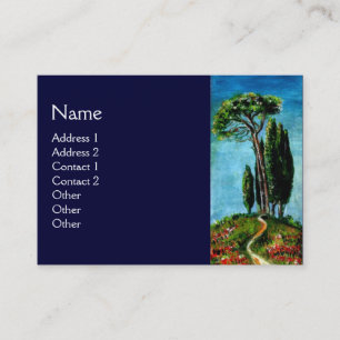 CYPRESS TREES AND MEDITERRANIAN PINE IN TUSCANY BUSINESS CARD