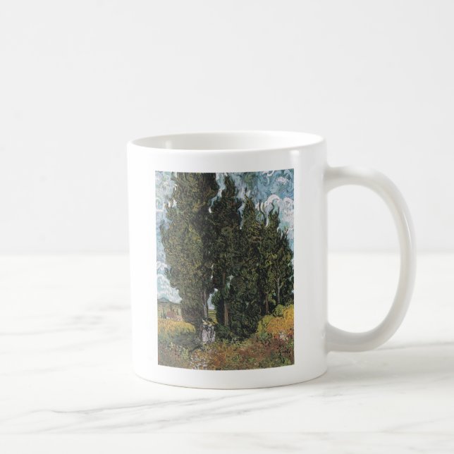 Cypress Trees by Van Gogh Coffee Mug (Right)