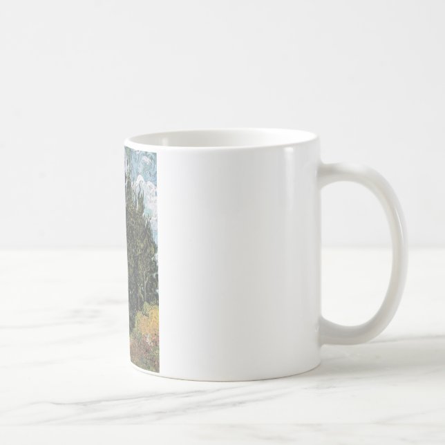 Cypress Trees by Van Gogh Coffee Mug (Right)
