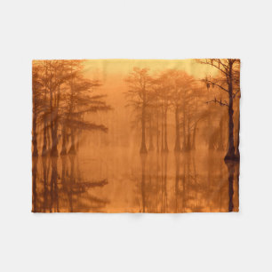 Cypress Trees George Smith State Park Fleece Blanket