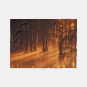 Cypress Trees   George Smith State Park Fleece Blanket