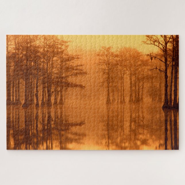 Cypress Trees George Smith State Park Jigsaw Puzzle (Horizontal)