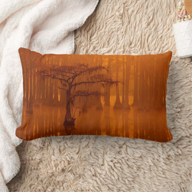 Cypress Trees | George Smith State Park Lumbar Cushion (Blanket)