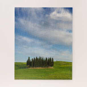 Cypress trees in Tuscany vertical Jigsaw Puzzle