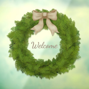 Cypress Wreath With Bow Custom Name or Greeting