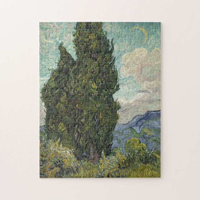Cypresses by Van Gogh Painting Art Jigsaw Puzzle (Vertical)