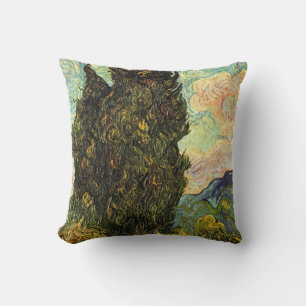 Cypresses by Vincent van Gogh Cushion