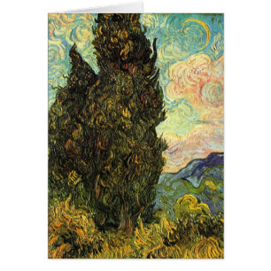 Cypresses by Vincent van Gogh Greeting Card