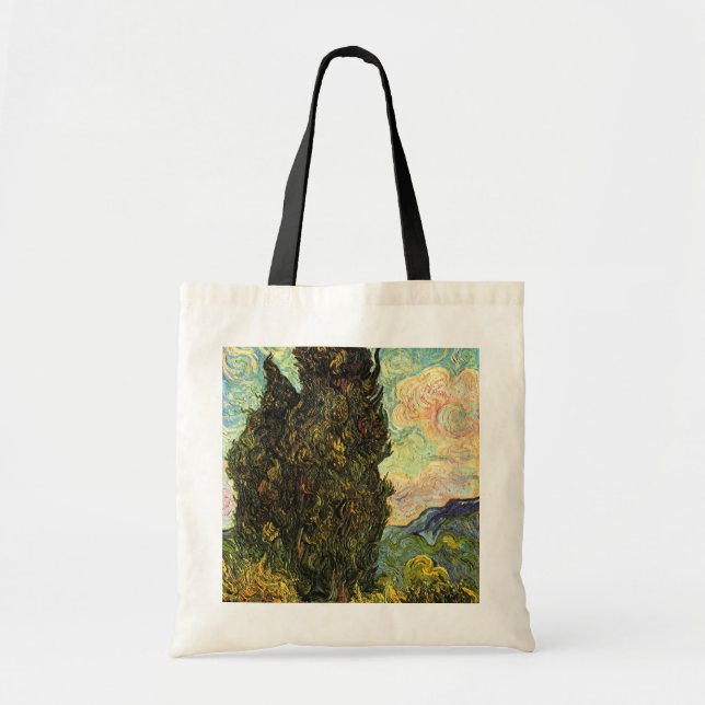 Cypresses by Vincent van Gogh Tote Bag (Front)