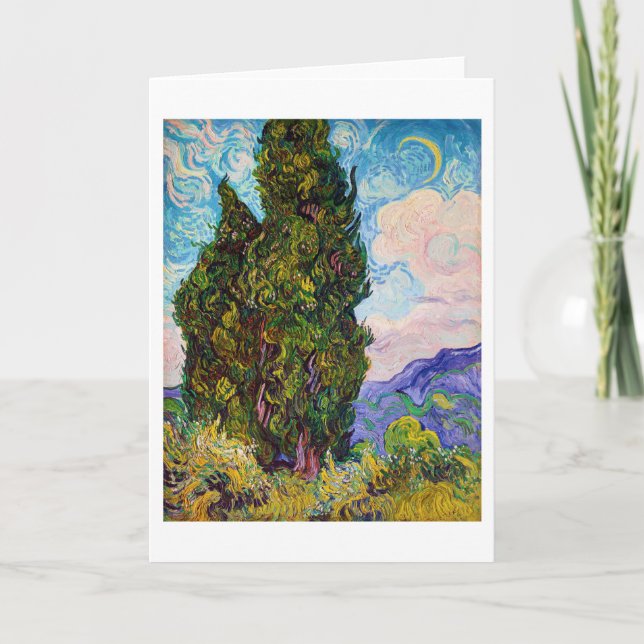 Cypresses, Van Gogh Card (Front)