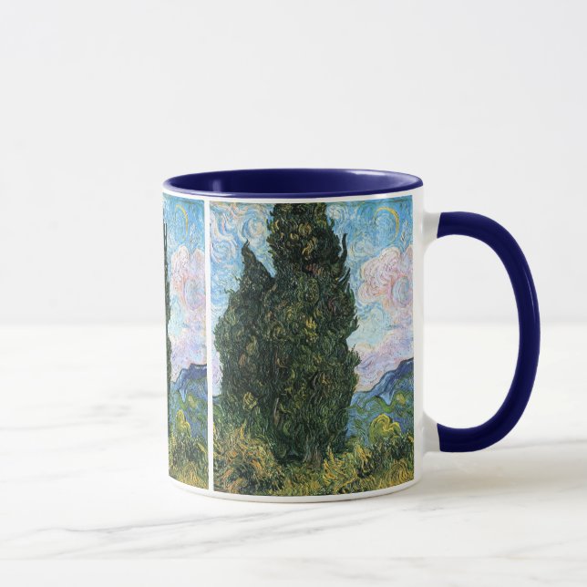 Cypresses, Vincent van Gogh Fine Art Mug (Right)