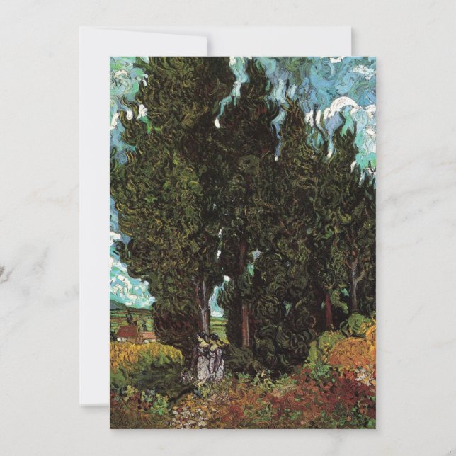 Cypresses with Female Figures by Vincent van Gogh (Front)