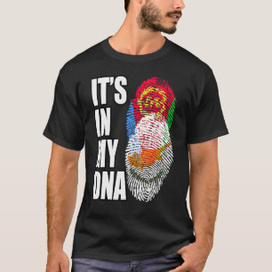 Cypriot And Eritrean Mix DNA Flag Heritage T-Shirt