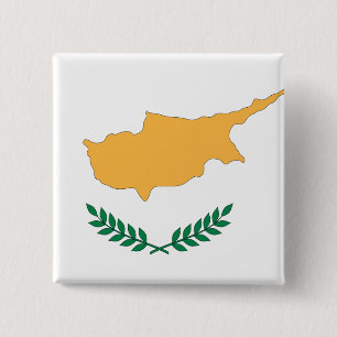 Cyprus 15 Cm Square Badge