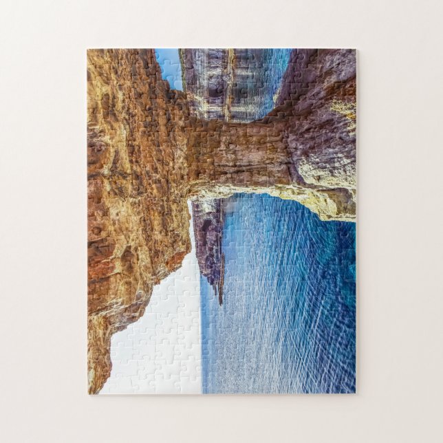 Cyprus Cavo greko Sea Caves Cyprus. Jigsaw Puzzle (Vertical)