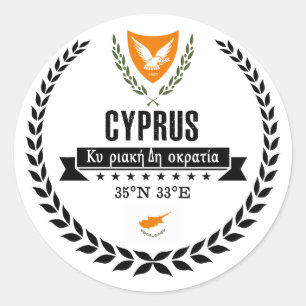 Cyprus Classic Round Sticker