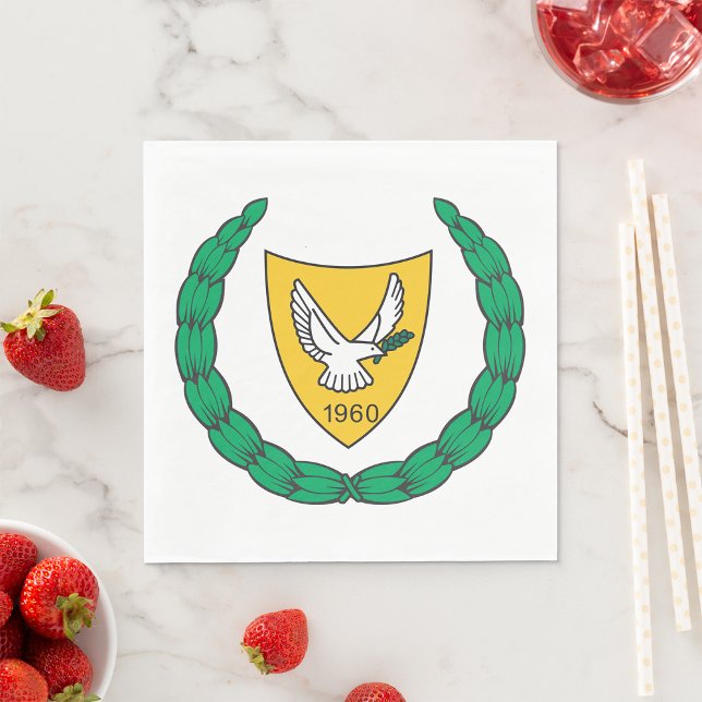 Cyprus Coat of Arms 1960 Crest Napkin (Creator Uploaded)