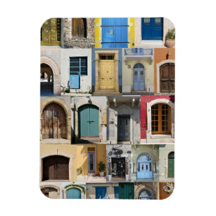 Cyprus colourful doors magnet