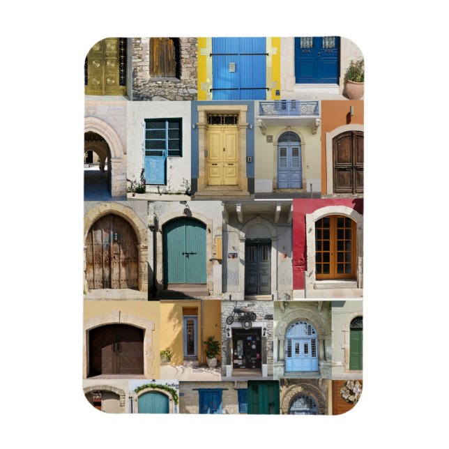 Cyprus colourful doors magnet (Vertical)