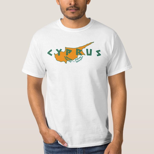 cyprus country map flag travel symbol nation  T-Shirt (Front)
