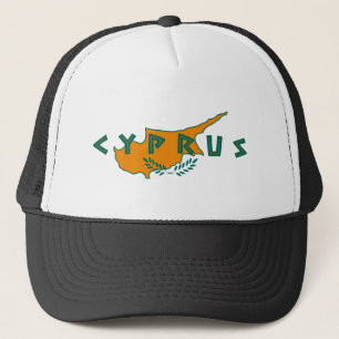 cyprus country map flag travel symbol nation trucker hat